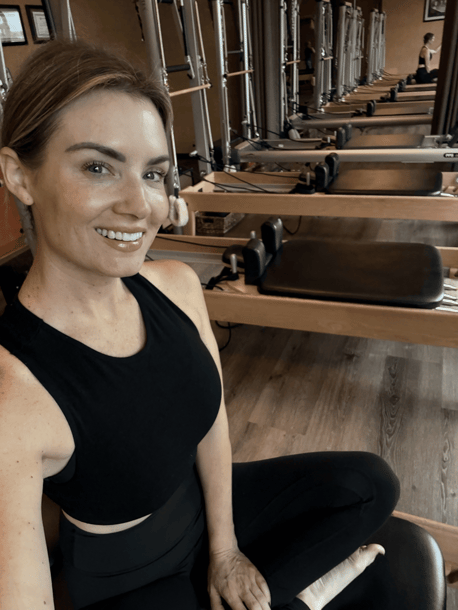 Jillian at pilates class